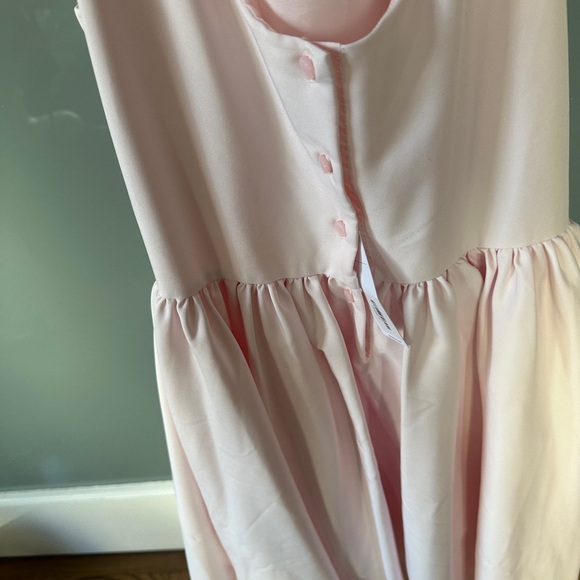 Janie and Jack Light Pink Dress with Bow - Picture 3 of 6